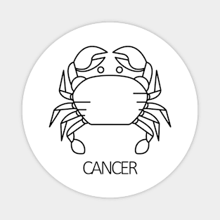 Cnacer Zodiac Sign - Black Magnet